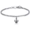 S'Agapõ Bracciale Uomo in Acciaio con Simbolo Ancora | Collezione Charisma - SHS19
