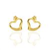 forme di Lucchetta - Orecchini Donna Cuore per Lobo, Oro Giallo 14kt - 1.2gr
