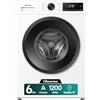 Hisense WF1I6022BWU NUOVA Lavatrice Slim a Carica Frontale 6 kg, 1200 rpm, 15 Programmi, Display Touch, Motore Inverter, Programma Rapido, Partenza Ritardata, Classe Energetica A