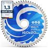 FALKENWALD ® - Lama per Sega Circolare 160 x 20 mm - Ideale per Legno, Metallo e Alluminio, Lama circolare per legno