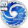 FALKENWALD ® Lama per Sega Circolare 216 x 30 mm - Ideale per Legno, laminato, Plastica, Metallo e Alluminio