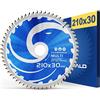 FALKENWALD ® Lama per Sega Circolare 210 x 30 mm - Ideale per Legno, Metallo e Alluminio, lame per circolari