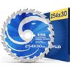 FALKENWALD Lama per sega 254 x 30 ruvido - Ideale per legno - Compatibile con Bosch PTS 10, Bosch GTS 10 XC - Lama per sega circolare 254 x 30