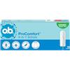 o.b. ProComfort Super Plus 4 in 1 tamponi protettivi (5 x 16 pezzi) con punta extra delicata per un facile inserimento e protezione fino al 100% contro le perdite, ideali per lo sport e la vita