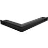 KRATKI Griglia di aerazione Luft per caminetti Griglia angolare destra con presa d'aria coperta 45 gradi Acciaio verniciato a polvere 40x60x6cm Nero