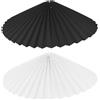 DOITOOL Paralume Plissettato a Ombrello 31 CM Set 2 Pezzi Nero e Bianco Struttura in Metallo per Lampade da Tavolo e da Terra Paralume Moderno per Camera da Letto e Soggiorno