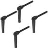QUARKZMAN 4pz Regolabile Serraggio Leva M8 x 80mm Maschio Filettatura Nero | Vite blockggio Rapido Rilascio Cricchetto Pulsante Maniglia, Bullone Manopole Girevole, Maniglie