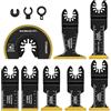 LoyalaEU 8Pezzi Titanio Lame Utensile Multifunzione Accessori per Utensili Oscillanti Lame Multifunzione Compatibili con DeW Makita Rockwell Bosch Milwaukee (8pz)