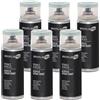 SIMPLETEK - 6X Bomboletta Vernice Spray Acrilico Grigio Chiaro RAL 7035 Universale Multimateriale Rapida Asciugatura Interni Esterni 400ml (kit 6 pezzi)
