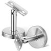 SEWACC 2 supporti per corrimano in acciaio inox, dritti da parete per scale, robusto supporto per ringhiera per scale con design a rosetta da parete, salvaspazio e moderno, per interni ed esterni