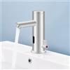 GMSLuu Rubinetto automatico con sensore a infrarossi, altezza 18,1 cm, funzionamento a batteria in ottone e acciaio inox