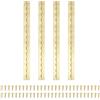 PATIKIL 14x1.2 Inch Cerniera Per Pianoforte,4 Pcs 304 Acciaio Inossidabile Cerniera Continua Con Fori Per Porta Cancello Pianoforte Scatola Di Legno Armadio Barca, Oro