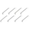 Alberts Set di 8 profili a U, in plastica, bianco, 1000 x 21 x 10 mm