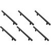 ANSIEDIO 6 pezzi T Bar Tubo in Acciaio Inox Maniglia per Mobili Maniglie a Barra Maniglie a Corrimano Viti Incluse (128 mm Distanza dei fori)