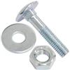 AERZETIX Set di 15 bulloni viti a testa tonda con quadro sottotesta M8x40mm / rondelle e dadi M8 / acciaio zincato/per fissaggio e assemblaggio