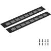 QUARKZMAN Griglia Ventilazione Rettangolare 350x50mm/14x2 Nero | Copertura Ventilazione Alluminio Maglia Lega d'Alluminio, per Armadio Armadio Scarpe Armadio, con Viti Montaggio