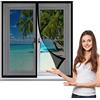 GOUZOO Zanzariera Magnetica Finestra 110 x 165 cm, Mesh Magnetico, Impedendo agli Insetti di Entrare per Porte Premium Portafinestra, Nero