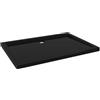 vidaXL Piatto Doccia in ABS Rettangolare Nero 80x110 cm