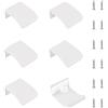 MOROBOR Confezione da 6 maniglie a scomparsa per cassetti, autoadesive, in stile moderno, per armadietti, cassetti, armadi, 30 mm, grigio cashmere