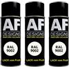 Alex Flittner Designs Vernice spray RAL 9002 grigio bianco opaco, 3 bombolette spray da 400 ml