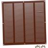 Steinberg14 Griglia di Ventilazione Rettangolare 400x400 mm - Griglie di Aerazione in Metallo Marrone - Serranda di Scarico dell'aria con Zanzariera - Copri Bocchetta Interna a Parete e a Soffitto