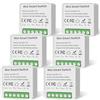 Behogan Confezione da 6 interruttori della luce intelligenti modulo a 1 via, compatibile con Smart Life, interruttore della luce Smart Mini Module fai da te, interruttore intelligente, interruttore WiFi