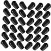 Gadpiparty Tappi a Vite Neri in Gomma Pvc Per Grucce e Ganci Metallici, Protezione Tubi Ø4,5mm, Copri Punte Sicuri Antitorsione, 50 Pezzi Per Uso Domestico e Guardaroba