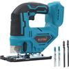 KATSU Tools KATSU FIT-BAT 21V Brushless Seghetto Alternativo a Batteria, 26mm Lunghezza Corsa, 0-3000SPM, Taglio ±45°, Velocità Variabile, 4 Lame per Legno Metalli, Senza Batteria 102754