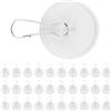 AYHYHLJZJ 40 ganci adesivi da soffitto senza forare, PVC trasparente, clip autoadesive per appendere zanzariere, decorazioni e ghirlande luminose, soluzione pratica e duratura