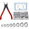 Bcuuozeeing 145 fascette stringitubo a crimpare in acciaio inox da 6 a 23,5 mm, kit di assortimento in 9 misure, per applicazioni sanitarie e automobilistiche