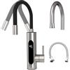 HOGART Rubinetto elettrico con scaldabagno 230 V per cucina, giardino, bagno, roulotte, campeggio, 2 accessori, Smart Heater, rubinetto con scaldabagno istantaneo, rubinetto, boiler