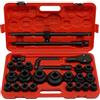 QIERF Set di chiavi a bussola Premium 26 pezzi - 3/4 pollici e 1 pollice (21-65 mm) - acciaio al carbonio di alta qualità - con cricchetto e valigetta per il trasporto - nero/rosso