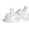 Herobility Capezzoli doppi in silicone anti-coliche, tettarelle per biberon, capezzoli a forma di seno, adatti per biberon Herobility e biberon ecologici, confezione da 2 (misura piccola)