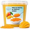 Generico Bubble Tea Popping Boba 3 Kg - Perle di Frutta Scoppiettanti - Topping per Bubble Tea, Frozen Yogurt, Cocktail e Dessert (MANGO)