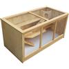 Wiltec Gabbia per roditori Wiltec XXL a 3 livelli, a 4 angoli, 1150 x 600 x 580 mm, in legno, con coperchio incernierato e finestra di visualizzazione, gabbia per piccoli animali gabbia per topi gabbia per criceti