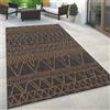 Paco Home Tappeto per interni ed esterni Tessuto piatto Palme Stile boho Effetto sisal Robusto Balcone e giardino Dimensioni 160x220 cm