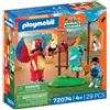 PLAYMOBIL Zoo: pappagallo mascotte con bambino, set da gioco colorato dello zoo, giocattolo creativo
