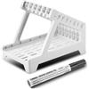Fentar Porta Rotoli Etichette Universale, Supporto Pieghevole per Stampanti Termiche e Adesive, Include Penna di Pulizia, Compatibile con Brother, Dymo, Zebra, Ideale per Ufficio, Magazzino (Bianco)