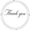 ZM MARKET HSL 100 Etichette Adesive Rotonde "Thank you" Ø 36 mm - Impermeabili, Antimacchia e Resistenti all'Olio, Ideali per Bomboniere, Confezioni Regalo, Buste, Scatole, Handmade e Fai da Te