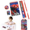 SRV Hub Set Spiderman per bambini Cancelleria formato A5: gomma, matita, righello, temperamatite, libro attività Marvel Avengers, regalo artisti