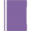 Conipa Cartellina portadocumenti A4 con spazio per scrivere, in plastica PP standard senza PVC, copertina trasparente, quaderno per scuola, ufficio (scuola e lavoro, viola, 25 cucitrici