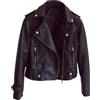 JIEDOUKEJI Giacca Similpelle Donna Giubbino Ecopelle Giubbotto Similpelle Pelle Biker Giubbini Moto Leather Jacket Giacche Finta Pelle Pu Bikers Giacca Chiodo Ecopelle Giubbotti Moto Motociclista Donna Nero M