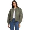 GUESS Bomber Nylon, Verde Oliva Chiaro, Small