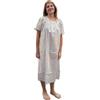 Linclalor Camicia da notte in batista di puro cotone manica corta art. 130841-52, Fantasia