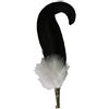 Hut Breiter Breiter Piuma di Cappello Spilla per Cappelli in Piumaggio D'Oca e Tacchino - Fatta a Mano - Accessorio Cappello Bavarese Tradizionale trachtenhut - Manicotto Incluso - 15 x 3 cm - Nero