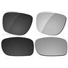 LenzReborn Sostituzione Lente Polarizzata per Occhiali Da Sole Oakley Sliver F OO9246 - Più opzioni, nero scuro + grigio argento, Taglia unica
