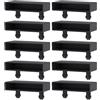 cyclingcolors 10x Supporto semplice per doga doghe 53 × 8 mm plastica per rete letto telaio in metallo terminale letto mobile fissaggio clip tenone, nero