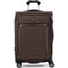Travelpro Platinum Elite Softside Expandable Checked Luggage, 8 Wheel Spinner Suitcase, TSA Lock, Men and Women, Rich Espresso Brown, Checked Medium 25-Inch
