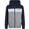 Jack & Jones S Jjerush Blocking Hood Bomber Sn Jr, Giacca Bambini e ragazzi, Navy Blazer/Dettaglio: a Blocco, 176 cm
