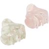 PARSA Beauty Pinza per capelli Harmony, rosa e verdi Fermacapelli 2 pz.